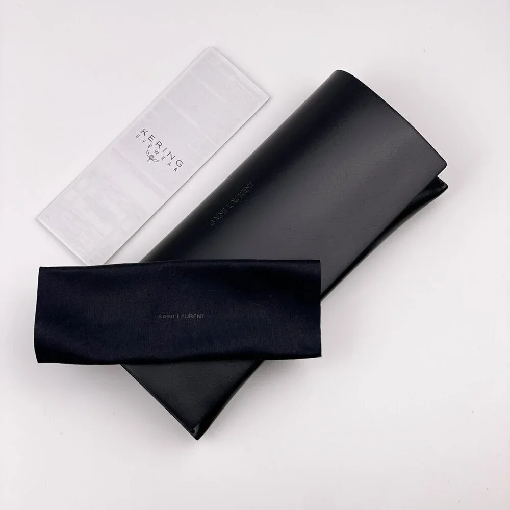 Saint Laurent SL309M 002 Pilot Sunglasses – Silver Frame with Grey Lenses - Picture 9 of 12